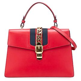 Bolsa de couro Gucci Sylvie 2way Vermelho