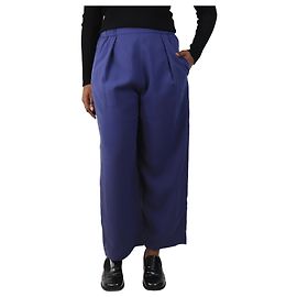 Autre Marque Blaue seidenplissierte Hose - Größe M Blau