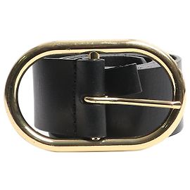 Frame Denim Black leather buckle belt Black