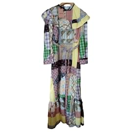 Vestido Largo Patchwork Bertha Miu Miu Multicolor