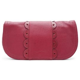 See by Chloé Bolsa com Detalhe Recortado em Forma de Concha Vermelho