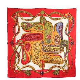 Hermès Lenço de seda 90 multicolorido Multicor
