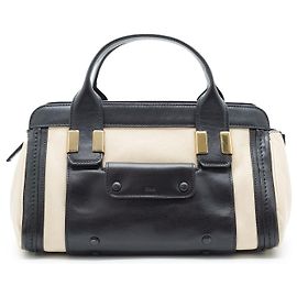 Chloé Alice Bicolor Handbag Beige