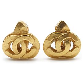 Chanel Orecchini a clip a forma di cuore Coco Mark GP D'oro