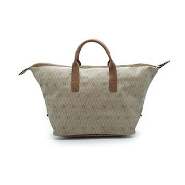 Dior Grande Bolsa Tote Honeycomb em Lona Marrom e Couro Marrom