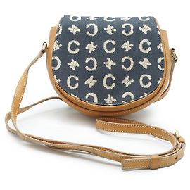 Céline Bolsa transversal redonda mini C Macadam Azul marinho