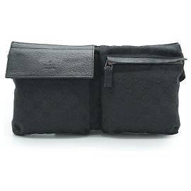 Gucci Sac de taille en toile GG Noir