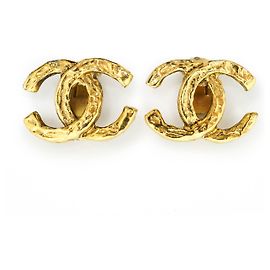 Chanel Orecchini Clip Logo CC D'oro