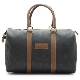 Bolsa Boston Honeycomb Dior Marrom Lona e Couro Marrom