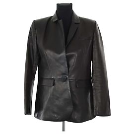 The Kooples Black leather blazer Black