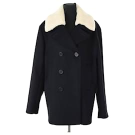 Sandro Black wool coat Black