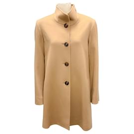 Autre Marque Abrigo de lana camel con botones Fleurette Camello