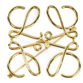 Loewe Anagram Goldbrosche Golden