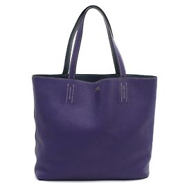 Sac Tote Double Sens 36 d'Hermès Bleu