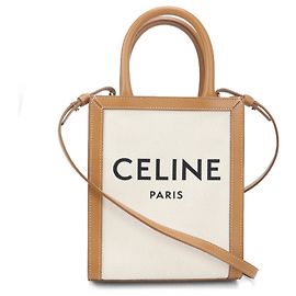 Céline CELINE Mini Vertical Cabas Handbag White
