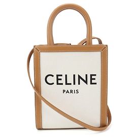 Céline CELINE Mini Vertical Cabas Handbag White