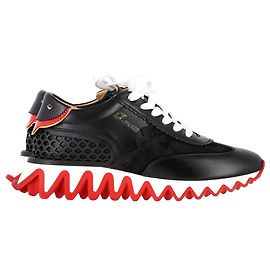 Tênis Loubishark Christian Louboutin em couro preto Multicor