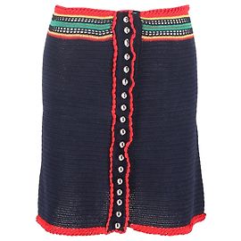 Falda Mini de Algodón Multicolorida Tejida a Crochet de Paco Rabanne Multicolor