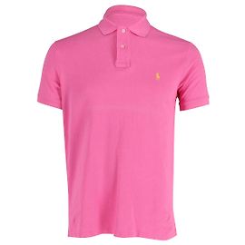 Camisa Polo Ralph Lauren Ajuste Personalizado en Algodón Rosa Rosa
