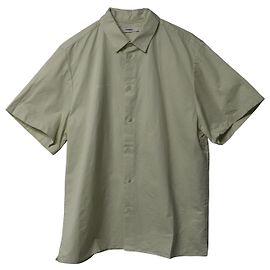 Autre Marque Camicia a maniche corte con bottoni Pangaia in cotone verde chiaro Verde