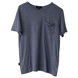 Apc Camiseta de manga curta com gola redonda A.P.C. em algodão azul claro Azul Azul claro
