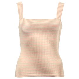 Regata Listrada Reformation em Tencel Rosa e Branco Outro Impressão em python