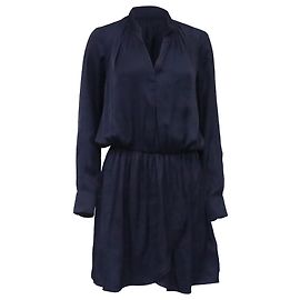 Zadig & Voltaire Rinka Long Sleeve Mini Dress in Navy Blue Polyester Blue Navy blue