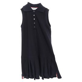 Vestido de algodón Thom Browne Blanco Roja Azul Azul marino