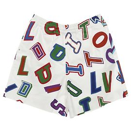 Baumwollshorts mit grafischem Logo LOUIS VUITTON × NBA Weiß Mehrfarben