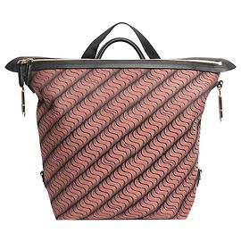 Smythson Mochila de lona rosa e preta Rosa