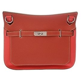 Bolsa de Ombro Jypsiere 28 da Hermès Rosa Vermelho