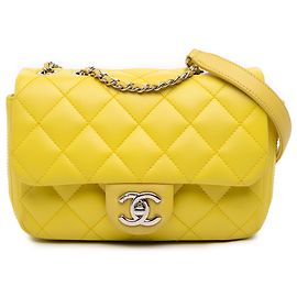 Chanel Yellow Paris Seoul Small Rubber Coco Rain Flap Yellow
