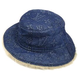 Cappello bucket blu Louis Vuitton Blu