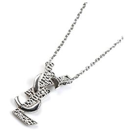 Collier Platine Yves Saint Laurent Autre