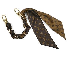Louis Vuitton GP Silk Bag Charm Chain Fleur M01354 Brown Golden