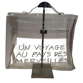 Hermès Vintage Hermes Transparent PVC Kelly Bag Blanc