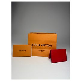 Vintage Louis Vuitton EPI leather Card Holder red Red