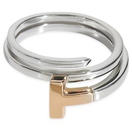 Anello Tiffany T Square Wrap in oro rosa e argento sterling di Tiffany & Co. Altro