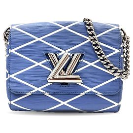 Borsa a Spalla Louis Vuitton Twist PM Blu Blu chiaro