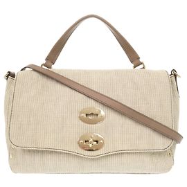 Zanellato Postina Canvas Beige 2-Way Handbag/Shoulder Bag Beige