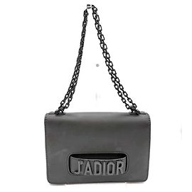 Borsa a spalla Ja Chain Christian Dior in pelle nera Nero