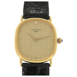 Longines Manual Winding Wristwatch Black Golden