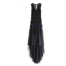 Dior Perlen-Tüllkleid Pre-Fall 2018 Schwarz