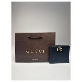 Vintage Gucci Leather Wallet black Black