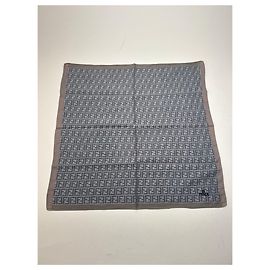Sciarpa Vintage Fendi Monogramma Marrone Grigio Grigio
