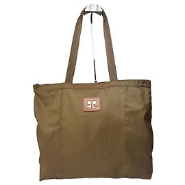 Vintage Courreges Khaki Polyester Tragetasche Khaki