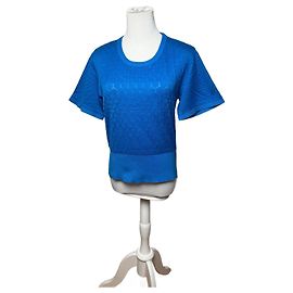Vintage Dior Kurzarmpullover Blau M Blau