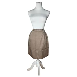 Vintage Dior Wool Golf Skirt Brown M Brown