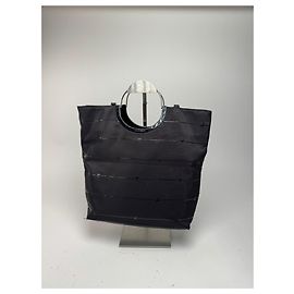 Autre Marque Sac Shopper Monogramme Vintage Courreges Noir Noir