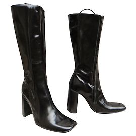 Bottes Free Lance en cuir noir Noir